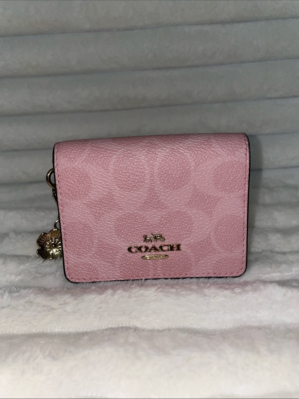 NWOT Coach Powder Pink Wallet on Chain